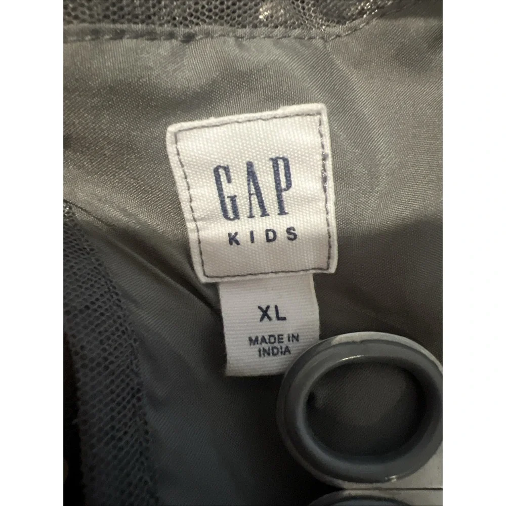 Gap Kids XL Gray Silver Sequin Party Dress Girls 12-13 Short Sleeve Holiday